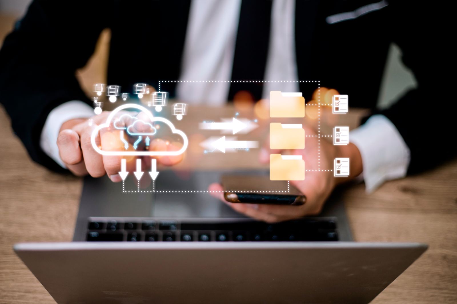 Cloud software on a laptop